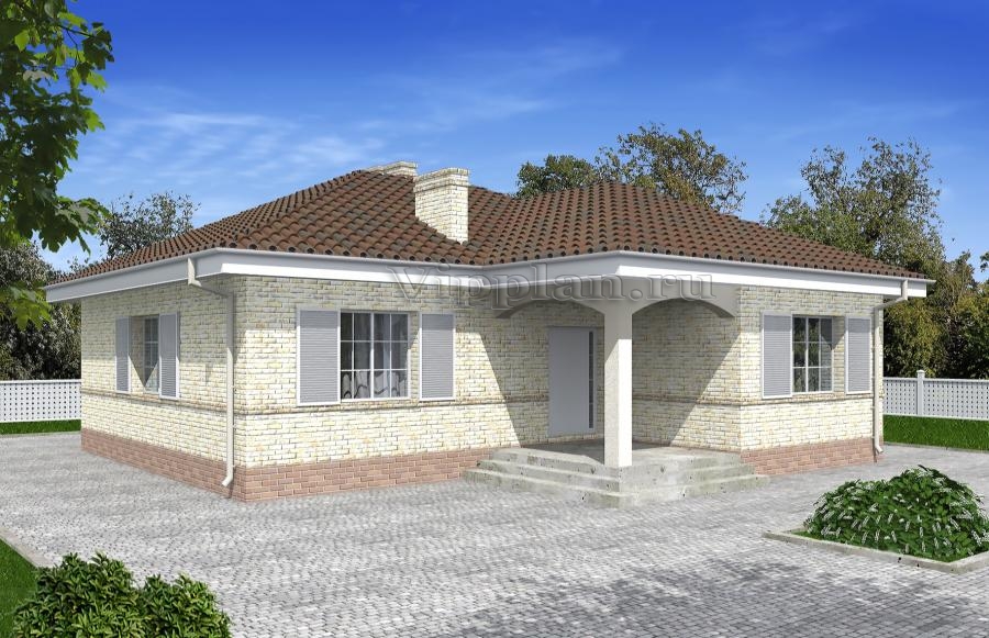 Проект компактного одноэтажного дома